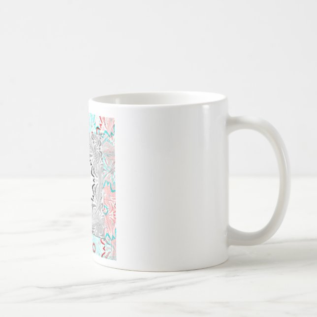 Africa Pink Cyan geometry Coffee Mug (Right)