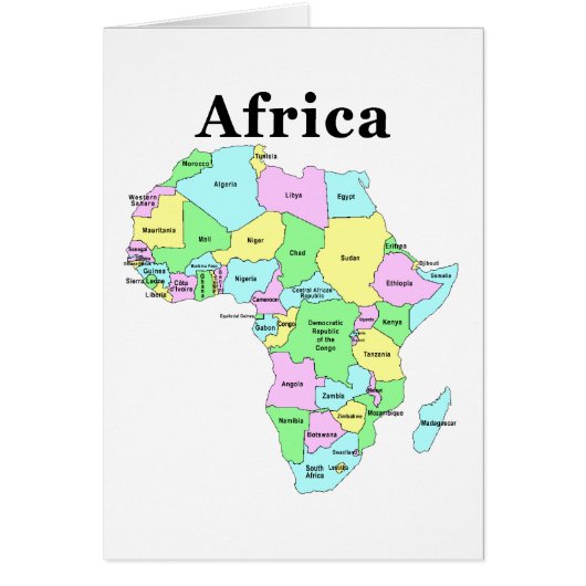 Africa - Political Map Cards (Front)