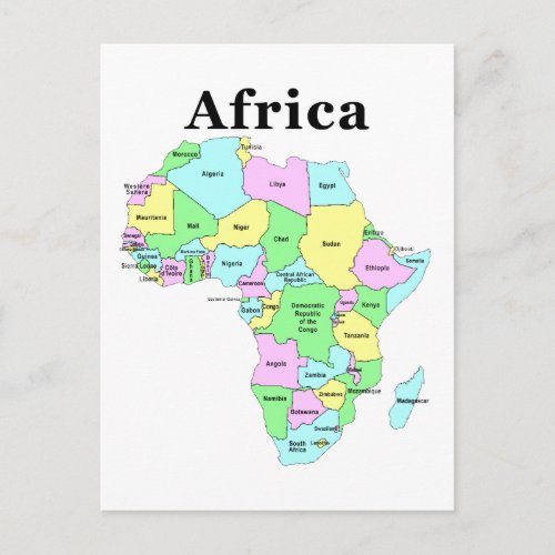Africa _ Political Map Postcard