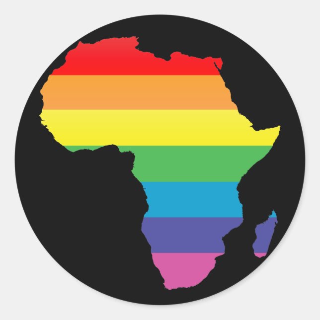 africa pride. classic round sticker (Front)