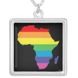 africa pride. silver plated necklace