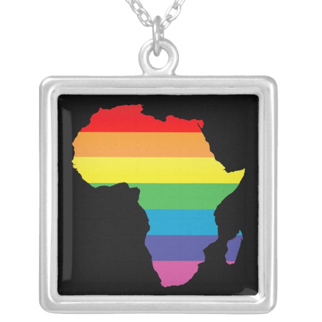 africa pride. silver plated necklace (Front)