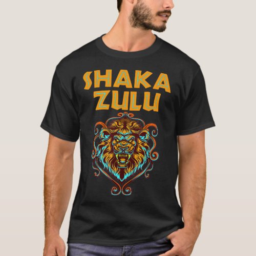 Africa Pride Zulu Warrior Shaka Lion African Tribe T_Shirt
