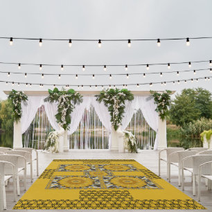 Africa Print Sunflower Golden Design Special Décor Outdoor Rug