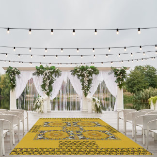 Africa Print Sunflower Golden Design Special Décor Outdoor Rug