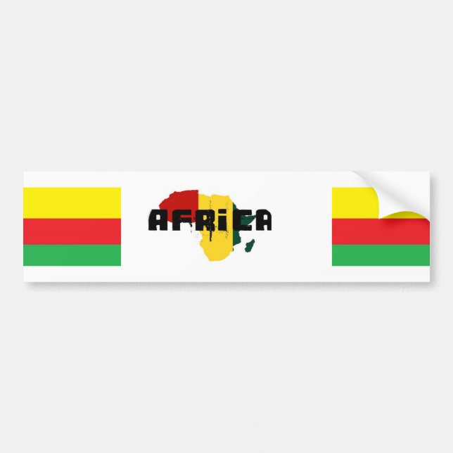 Africa rasta bumper sticker (Front)