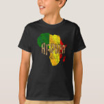 Africa Reggae Map Rastafari Rasta Flag T-Shirt