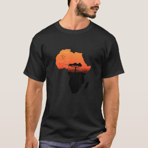 Africa Retro Vintage Map Kente African T-Shirt