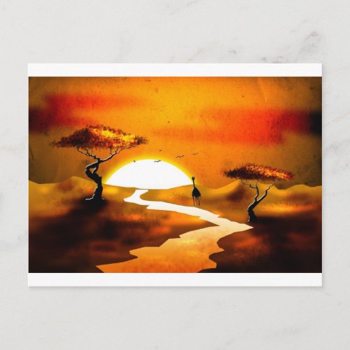 Africa retro vintage style gifts 13 postcard