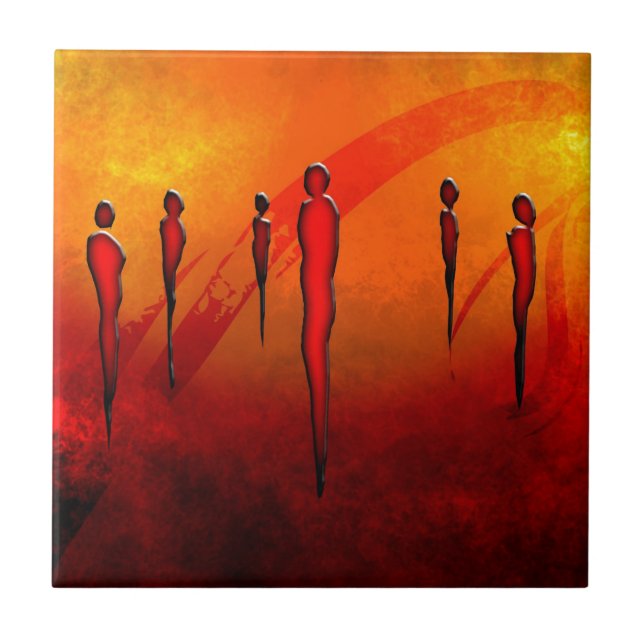 Africa retro vintage style gifts 22 ceramic tile (Front)