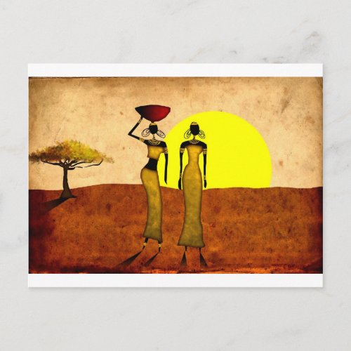 Africa retro vintage style gifts 24 postcard