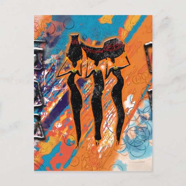 Africa retro vintage style gifts AF102 Postcard (Front)