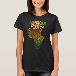 Africa Roots With African Expat Pan Africa Map Bla T-Shirt
