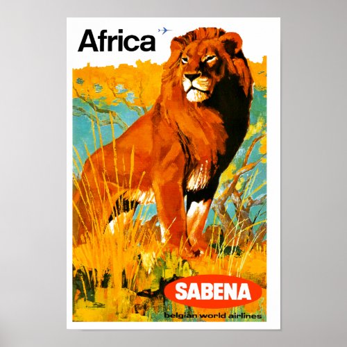 Africa  Sabena Poster