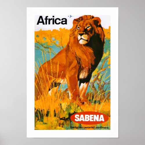 Africa  Sabena Poster