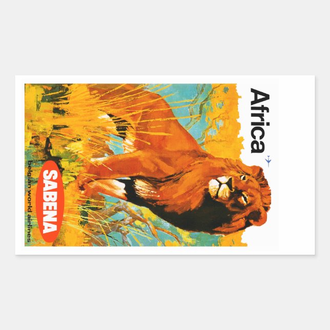 Africa ~ Sabena Rectangular Sticker (Front)