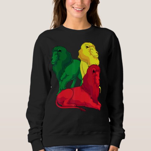 Africa Safari Animal King Zoo Animal   Colorful Li Sweatshirt