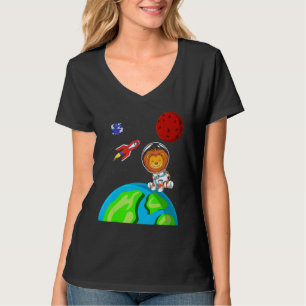 Africa Safari Animal Outer Space Rocket Astronaut T-Shirt