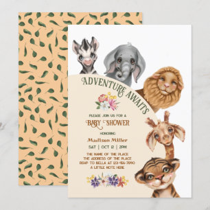 Africa Safari Baby Shower Invitation