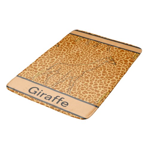 Africa safari Giraffe animal print Bath Mat