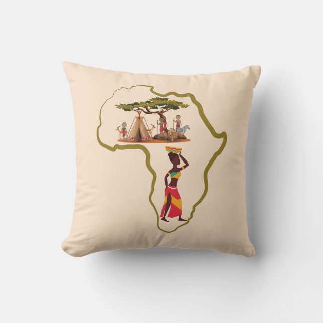 Africa safari  throw pillow (Front)