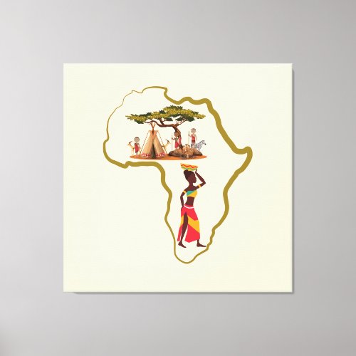 Africa safari  throw pillow canvas print