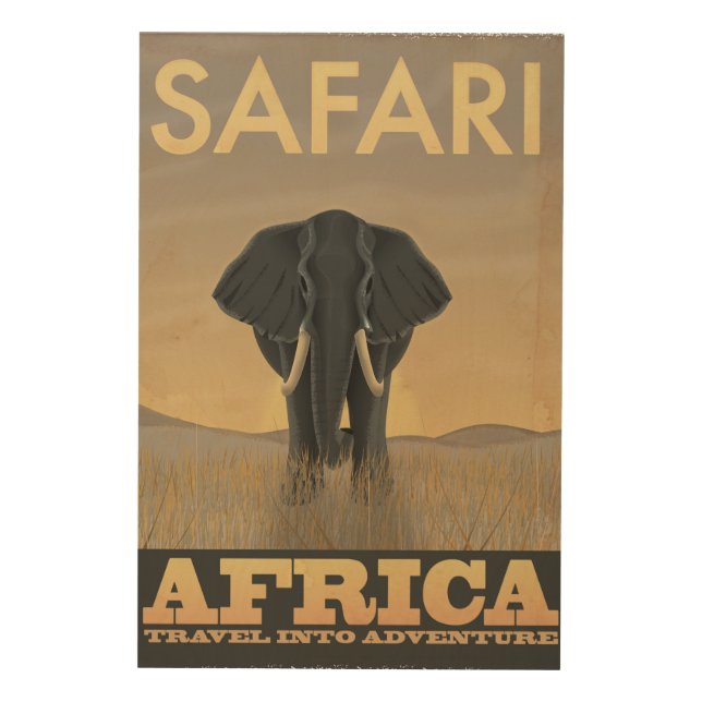 Africa Safari vintage travel poster (Front)