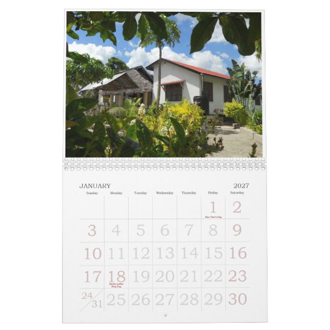 Africa Scene Calendar (Jan 2027)