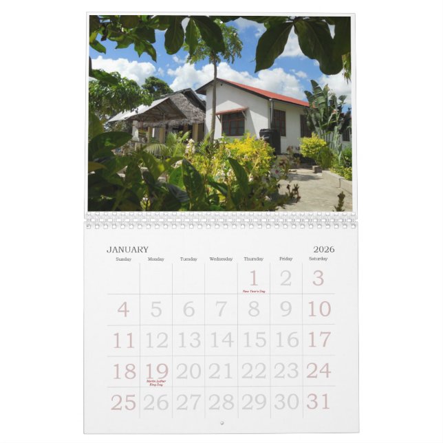 Africa Scene Calendar (Jan 2026)