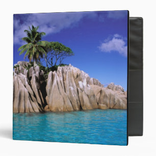 Africa, Seychelles, La Digue Island. Granite Binder