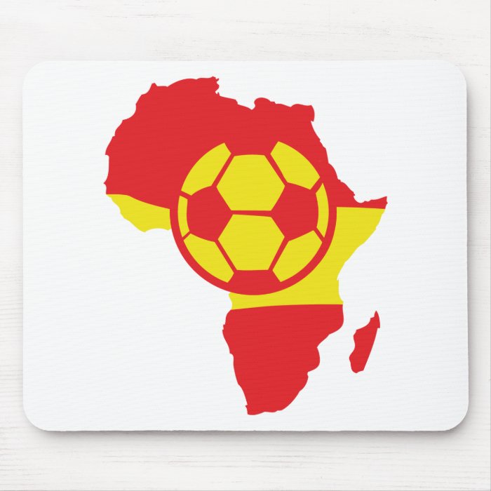 africa shape spain soccer flag mouse pad