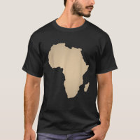 Africa Shirt Beige Tan African Continent Map Top T