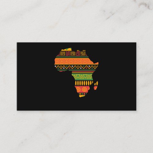 Africa Silhouette Black Afro Pride African Business Card