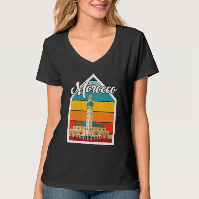 Africa Souvenir Morocco Skyline African Moroccans  T-Shirt (Front)