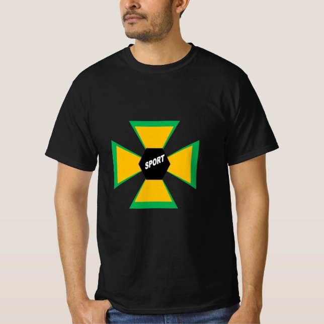 AFRICA SPORT Men's Black T-shirt (Front)