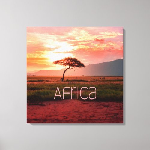 Africa Sunset African Canvas Print