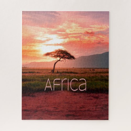 Africa Sunset African Jigsaw Puzzle