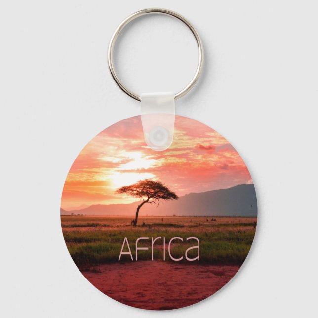 Africa Sunset African Keychain (Front)