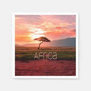 Africa Sunset African Napkins