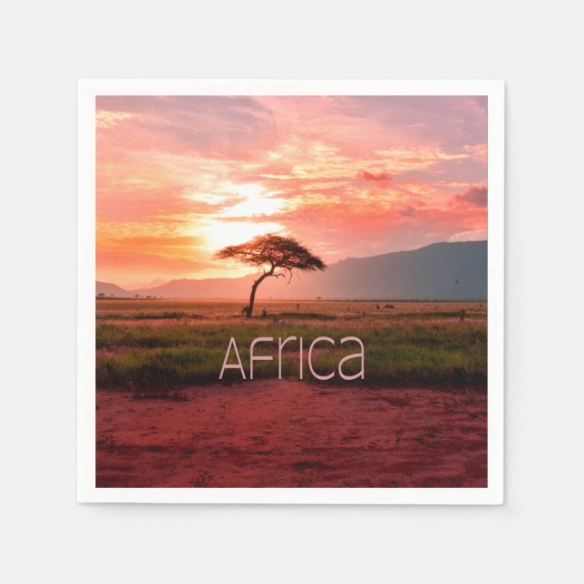 Africa Sunset African Napkins (Front)
