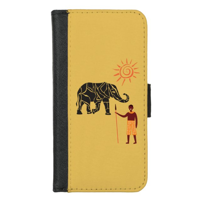 Africa sunset  iPhone wallet case (Front)