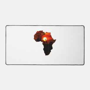 Africa T Shirt Map Of Africa Tee South African Sun Desk Mat