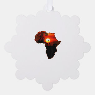 Africa T Shirt Map Of Africa Tee South African Sun Ornament Card