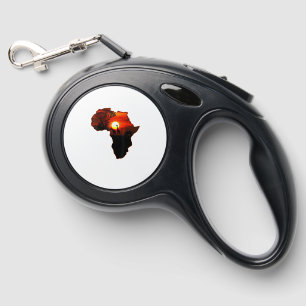 Africa T Shirt Map Of Africa Tee South African Sun Retractable Pet Leash