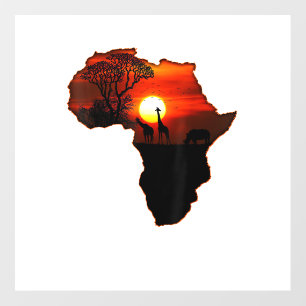 Africa T Shirt Map Of Africa Tee South African Sun Wall Decal