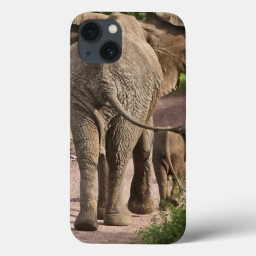 Africa Tanzania Elephant mother and calf at iPhone 13 Case