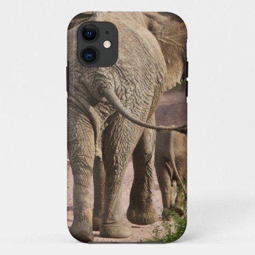 Africa Tanzania Elephant mother and calf at iPhone 11 Case