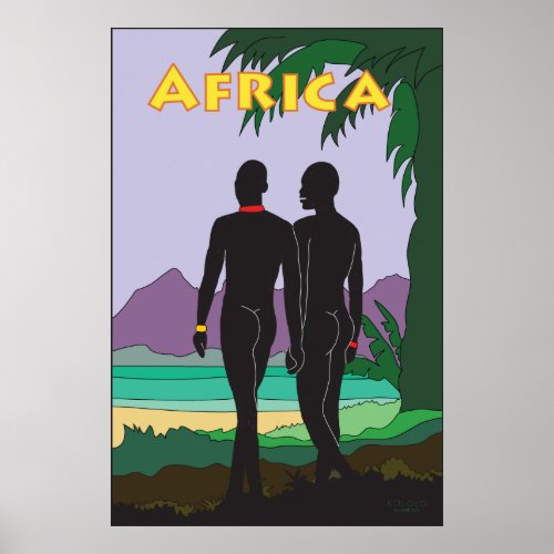 Africa Travel Gay Poster