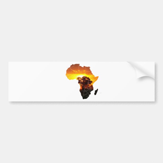 Africa tree bumper sticker (Front)