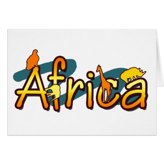 Africa trendy cool and fun design cards (Front Horizontal)